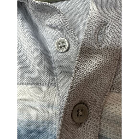 Travis Matthew Light Blue to Black Ombre Short Sleeve Golf Shirt M - Picture 7 of 11